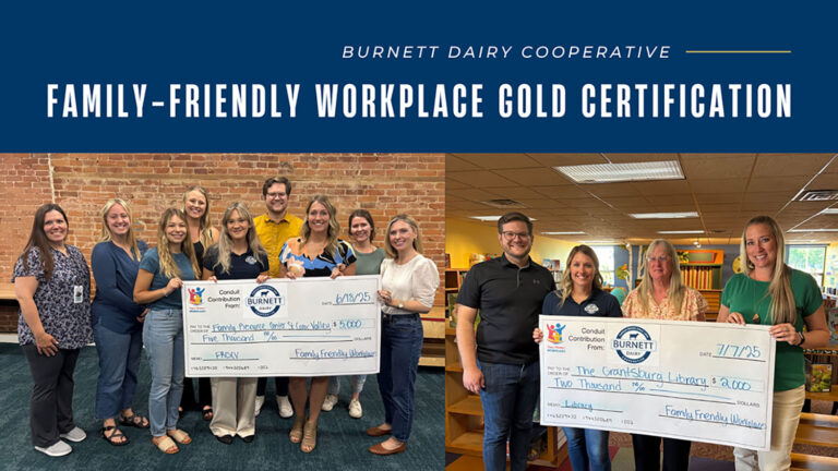 Burnett Dairy Earns Gold Certification as a Family Friendly Workplace