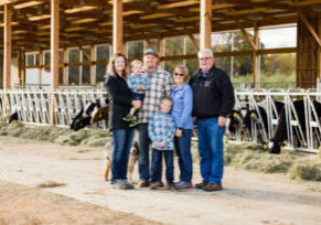 Horse Creek Holsteins Farm, Johnson Family Portait
