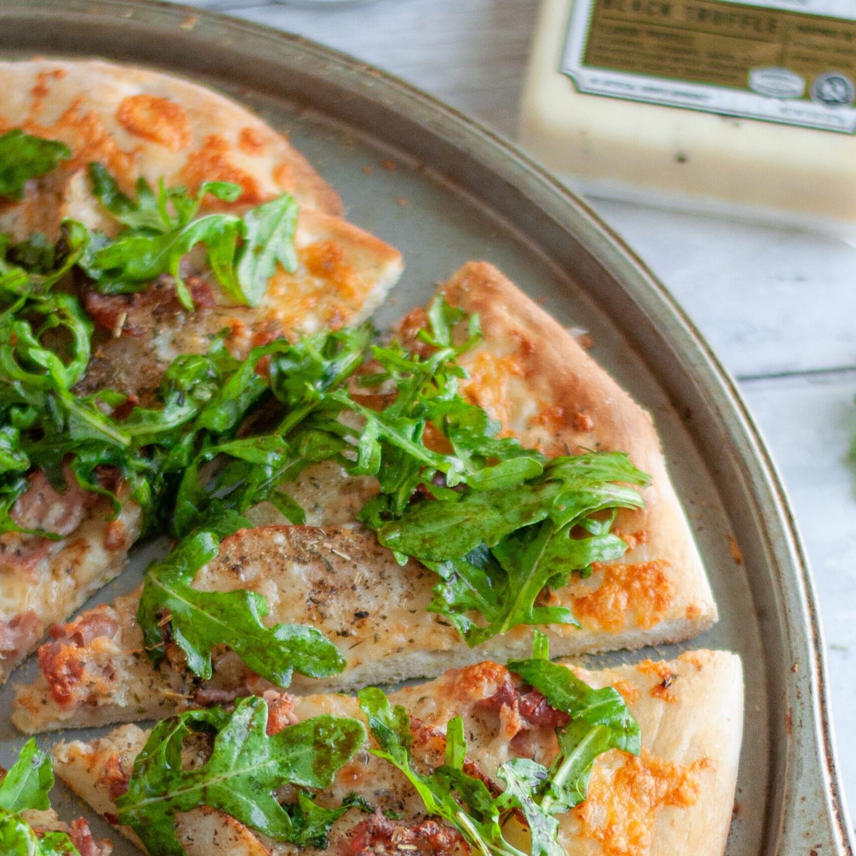 Truffled Prosciutto & Pear Pizza, Recipe & Photo Courtesy of Our Love Language is Food