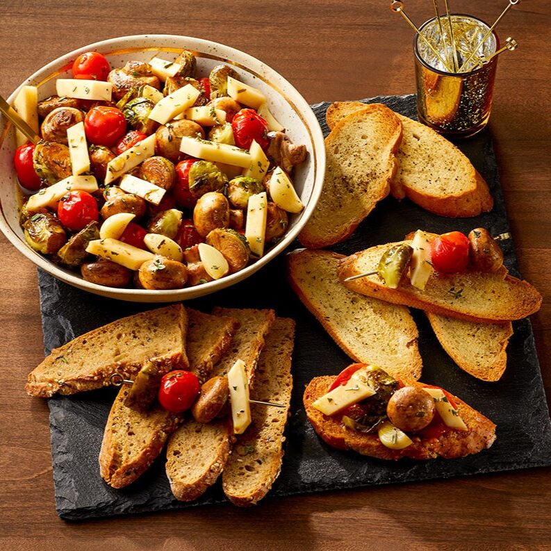 Marinated Black Truffle Cheese & Roasted Veggies, Recipe and Photo Courtesy of Dairy Farmers of Wisconsin